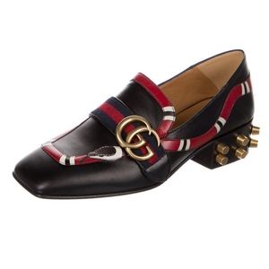 GUCCI Peyton Snake Loafer Pumps